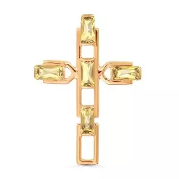 Крестик с цитринами Линии Любви