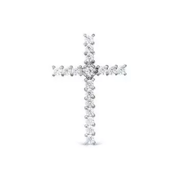 Крестик с фианитами Линии Любви