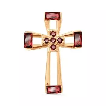 Крестик с гранатами Линии Любви