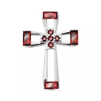 Крестик с гранатами Линии Любви