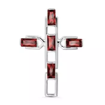 Крестик с гранатами Линии Любви