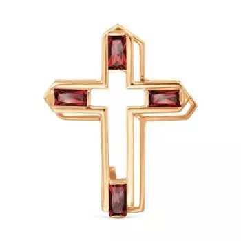 Крестик с гранатами Линии Любви