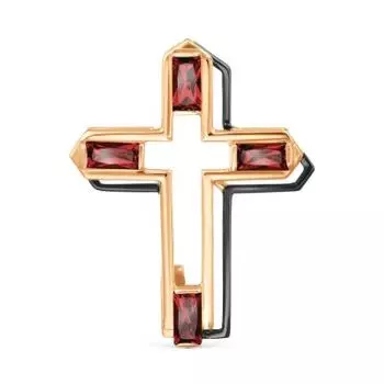 Крестик с гранатами Линии Любви