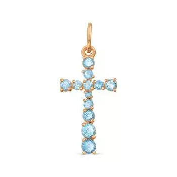 Крестик с топазами Линии Любви