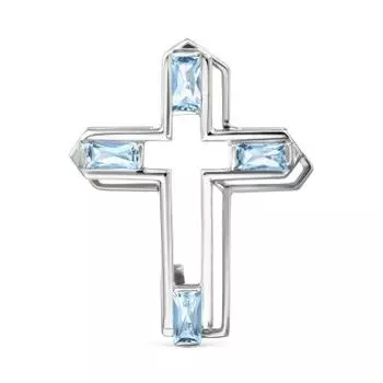 Крестик с топазами Линии Любви