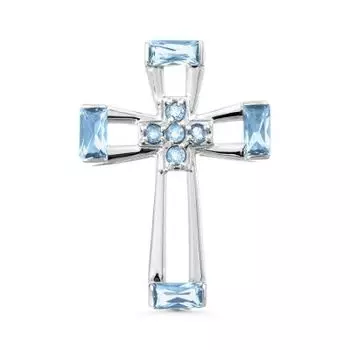 Крестик с топазами Линии Любви