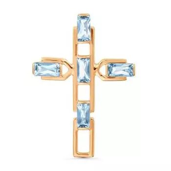 Крестик с топазами Линии Любви