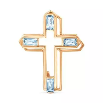 Крестик с топазами Линии Любви