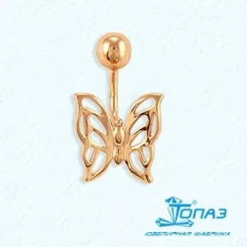 Пирсинг из красного золота Линии Любви