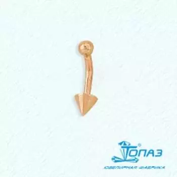 Пирсинг из красного золота Линии Любви