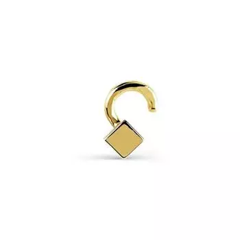 Пирсинг из желтого золота Линии Любви