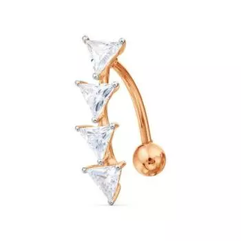 Пирсинг с фианитами Линии Любви