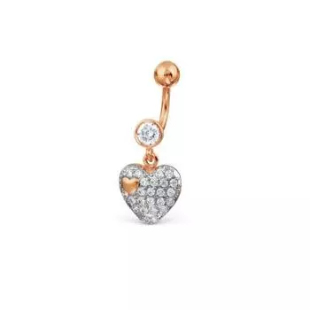 Пирсинг с фианитами Линии Любви