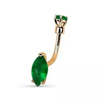 Пирсинг с изумрудами Линии Любви