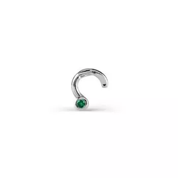 Пирсинг с изумрудом Линии Любви