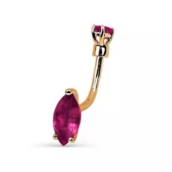 Пирсинг с рубинами Линии Любви