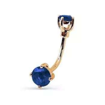 Пирсинг с сапфирами Линии Любви