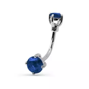 Пирсинг с сапфирами Линии Любви