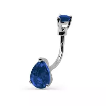 Пирсинг с сапфирами Линии Любви