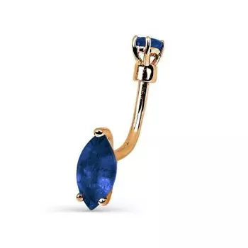 Пирсинг с сапфирами Линии Любви