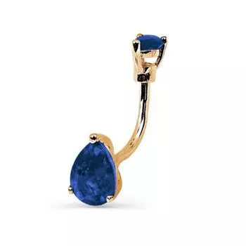 Пирсинг с сапфирами Линии Любви