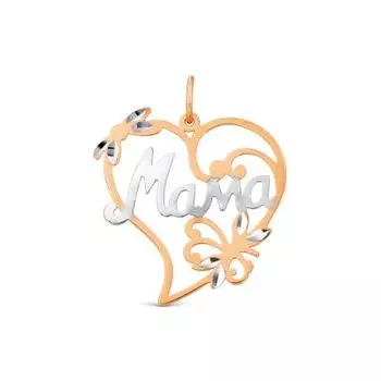 Подвеска из красного золота Линии Любви