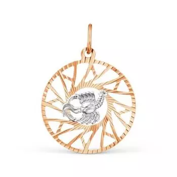 Подвеска из красного золота Линии Любви