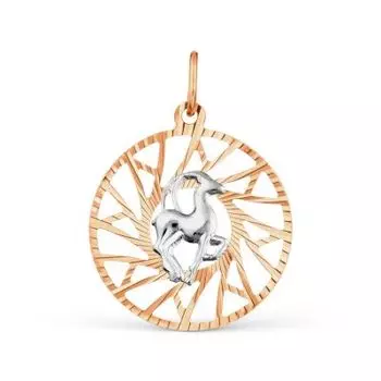 Подвеска из красного золота Линии Любви