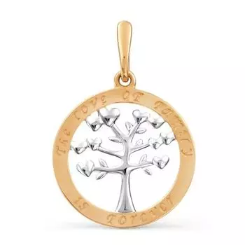 Подвеска из красного золота Линии Любви