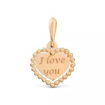 Подвеска из красного золота Линии Любви