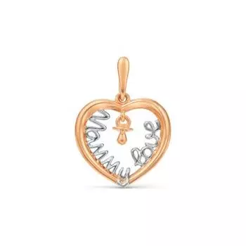 Подвеска из красного золота Линии Любви