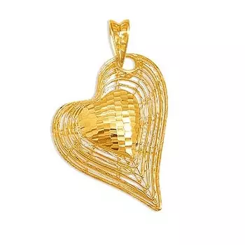 Подвеска из желтого золота Линии Любви