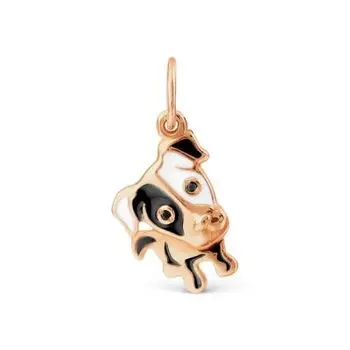 Подвеска с эмалью и фианитами Линии Любви