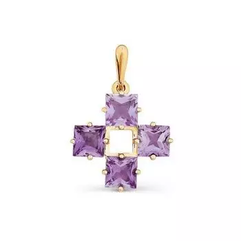 Подвеска с аметистами Линии Любви