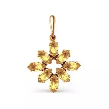 Подвеска с цитринами Линии Любви