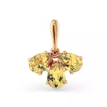 Подвеска с цитринами Линии Любви