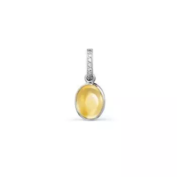 Подвеска с цитрином и фианитами Линии Любви