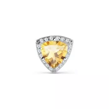 Подвеска с цитрином и фианитами Линии Любви