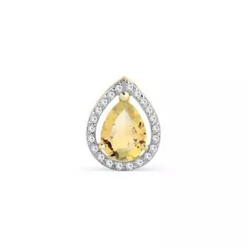 Подвеска с цитрином и фианитами Линии Любви