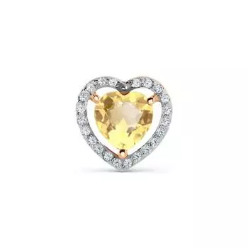 Подвеска с цитрином и фианитами Линии Любви