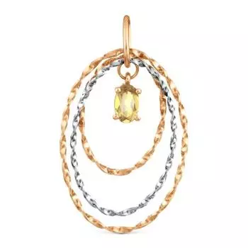 Подвеска с цитрином Линии Любви