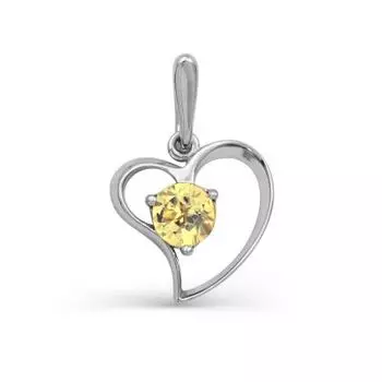 Подвеска с цитрином Линии Любви