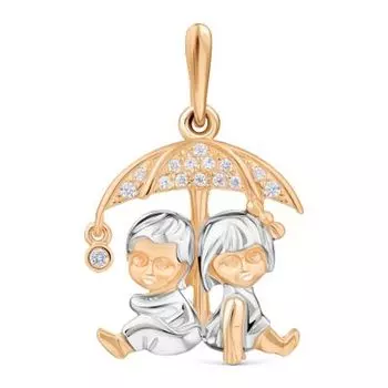 Подвеска с фианитами Линии Любви