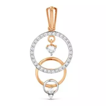 Подвеска с фианитами Линии Любви