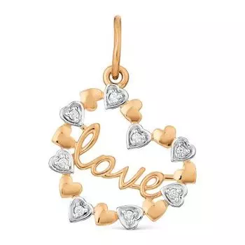 Подвеска с фианитами Линии Любви