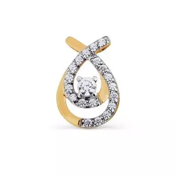 Подвеска с фианитами Premium Линии Любви