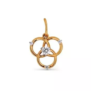 Подвеска с фианитами Premium Линии Любви