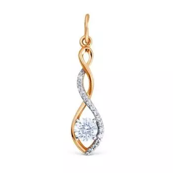 Подвеска с фианитами Premium Линии Любви