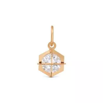 Подвеска с фианитом Линии Любви