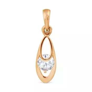 Подвеска с фианитом Линии Любви